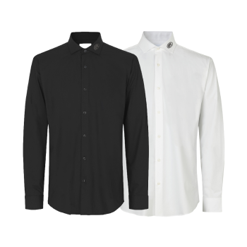 SEVEN SEAS Hybrid shirt, modern fit w. collarlogo